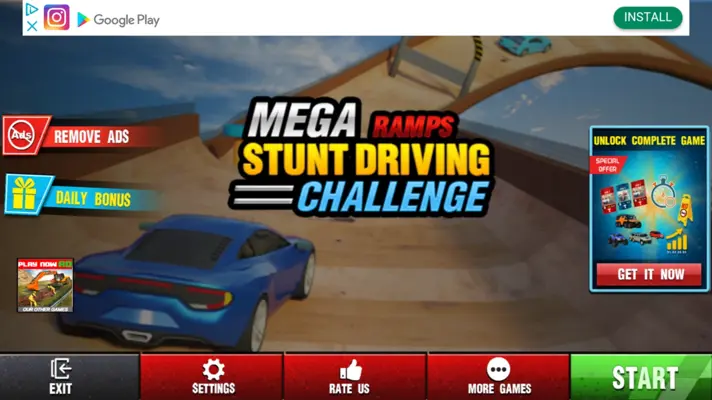 Mega Ramps Stunts Challenge android App screenshot 0